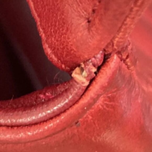 CHANEL CC Mini Matelasse Chain Shoulder Bag Leather Red GHW Vintage - Picture 16 of 16